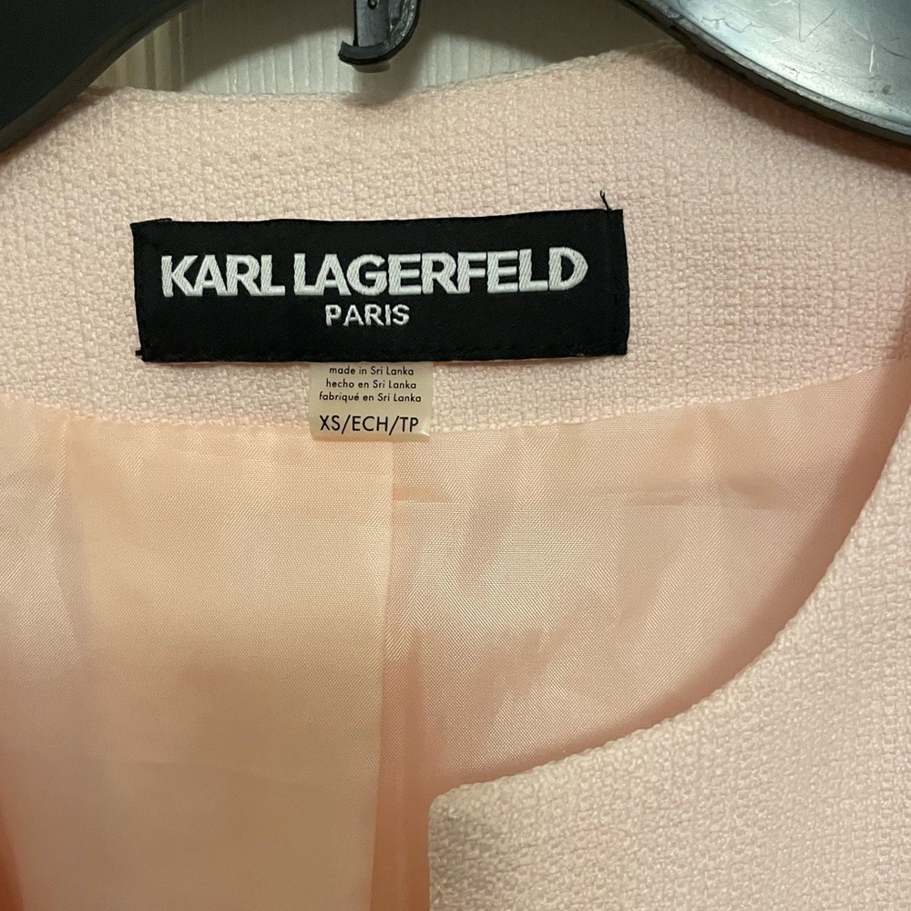 Karl Lagerfeld Soft Pink Women's Suit Jacket - Picture 2 of 7
